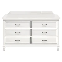 Commode 6 Tiroirs Darlington - Blanc Chaud