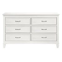 Commode 6 Tiroirs Darlington - Blanc Chaud