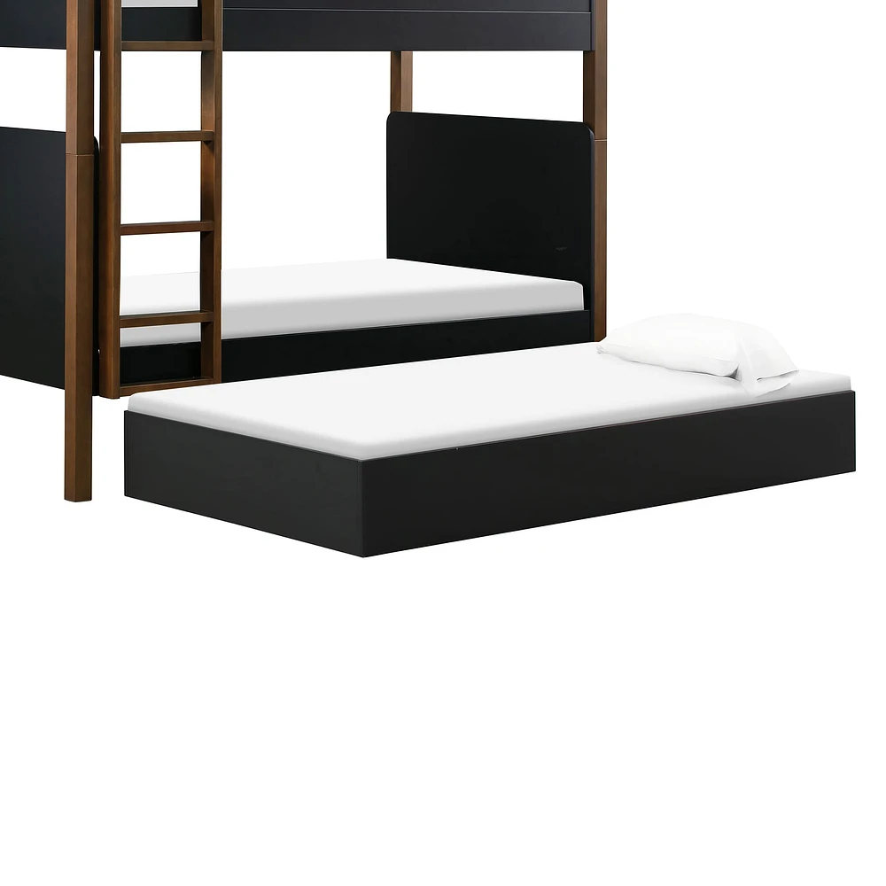 Tiroir de Rangement pour Lit Gigogne Simple Universel - Noir