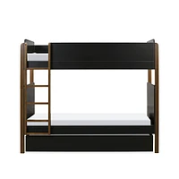 Tiroir de Rangement pour Lit Gigogne Simple Universel - Noir