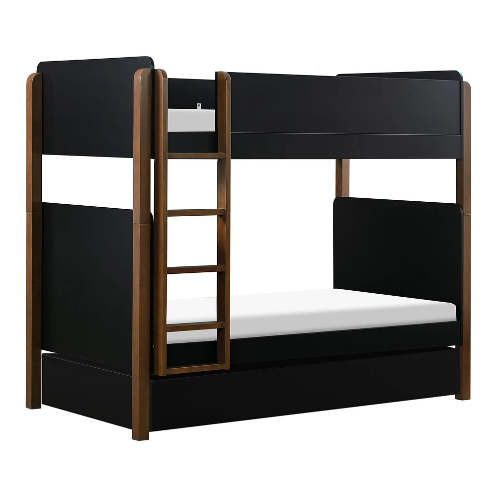 Tiroir de Rangement pour Lit Gigogne Simple Universel - Noir