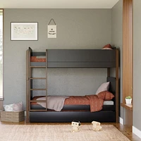 Tiroir de Rangement pour Lit Gigogne Simple Universel - Noir