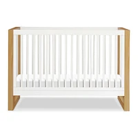 Nantucket 3-in-1 Convertible Crib with Toddler Bed Conversion Kit - Warm White / Honey