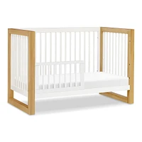 Nantucket 3-in-1 Convertible Crib with Toddler Bed Conversion Kit - Warm White / Honey