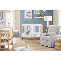 Nantucket 3-in-1 Convertible Crib with Toddler Bed Conversion Kit - Warm White / Honey