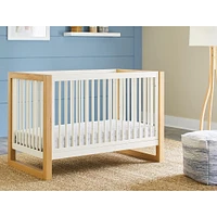 Nantucket 3-in-1 Convertible Crib with Toddler Bed Conversion Kit - Warm White / Honey