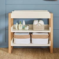 Nantucket Changing Table - Warm White / Honey