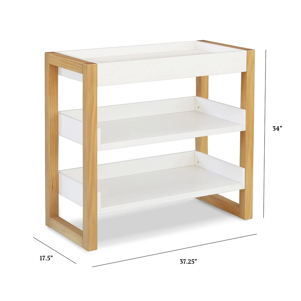 Nantucket Changing Table - Warm White / Honey