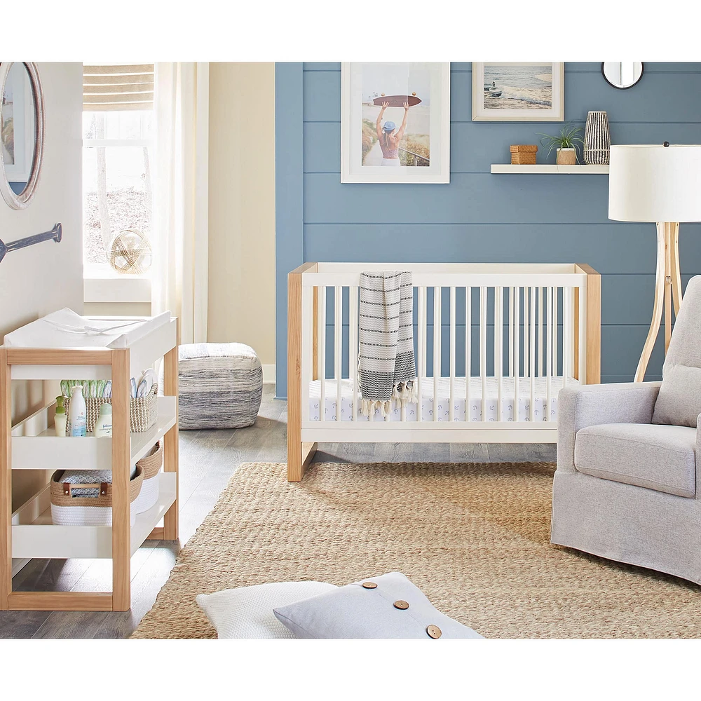 Nantucket Changing Table - Warm White / Honey