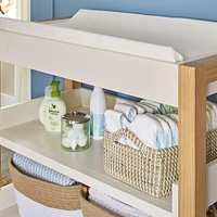 Nantucket Changing Table - Warm White / Honey