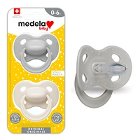Orthodontic Pacifier (2) 0-6m - Grey / Beige