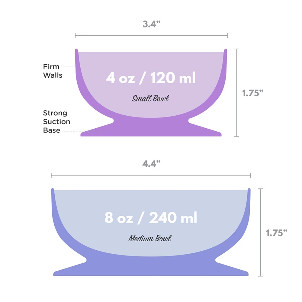 IncrediBowls with Super Grip Set of 2 - Purple Plum