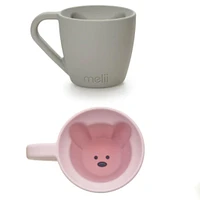 Tasse (2) Ours en Silicone 200ml - Rose / Gris