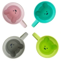 Tasse (2) Ours en Silicone 200ml - Rose / Gris
