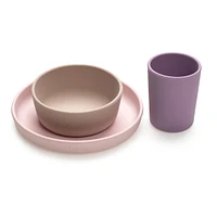 3 Piece Silicone Meal Set - Pink
