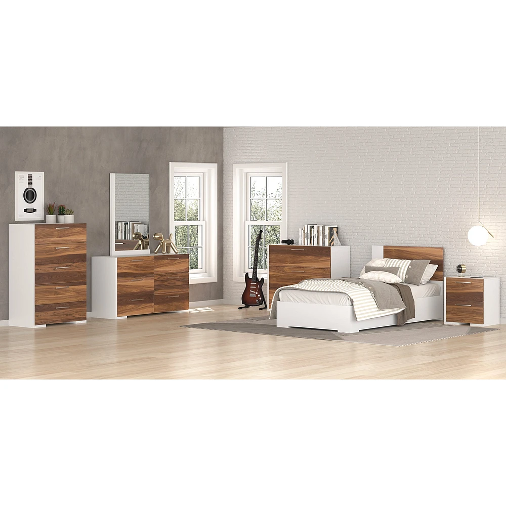Table de Nuit - Blanc Noyer
