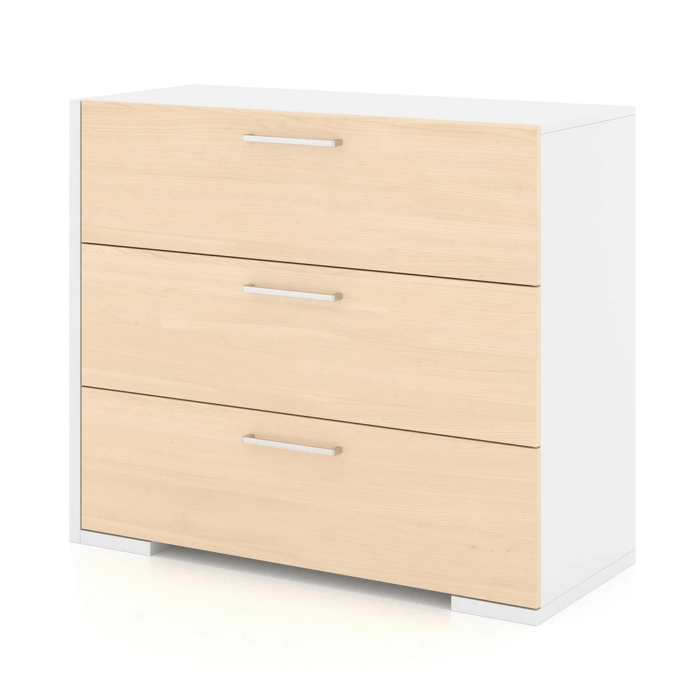 3 Drawers Chest - White Natural