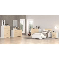 Lit Double - Blanc Naturel