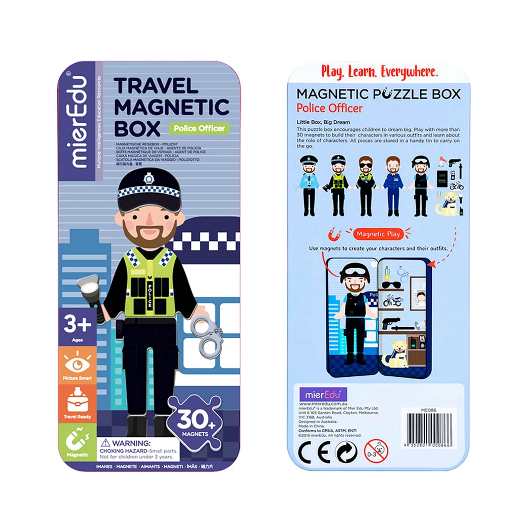 Magnet Puzzle Box Police Officer
