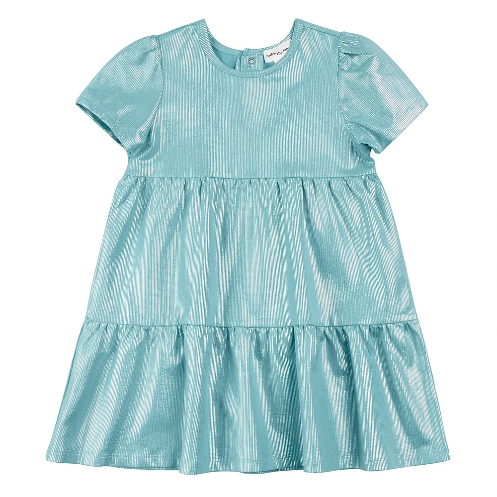 Tiered Reef Lamé Dress 2-7y