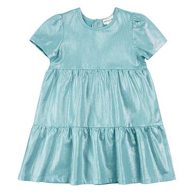 Tiered Reef Lamé Dress 2-7y