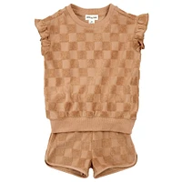 Ensemble de 2 Pièces Damier 3-24mois