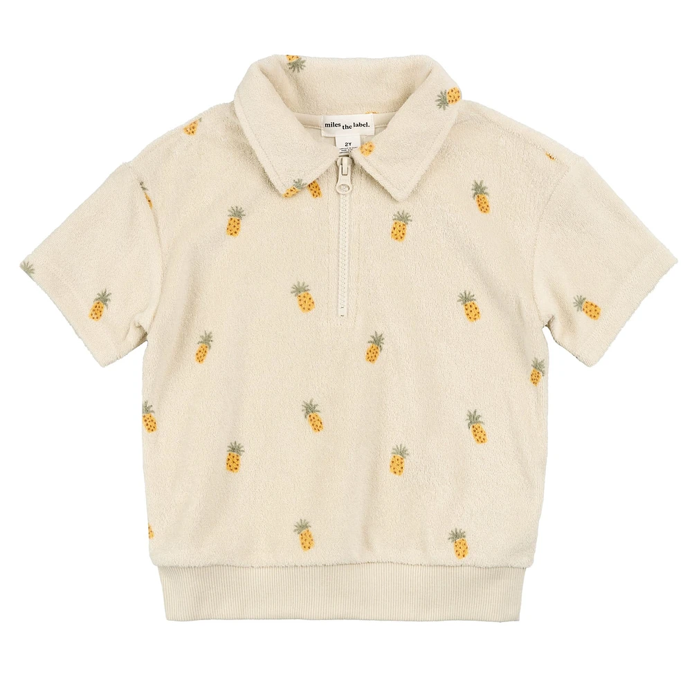 Pineapple Zip Polo 2-7y