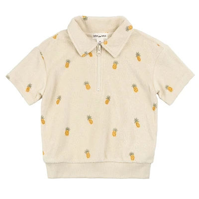 Pineapple Zip Polo 2-7y