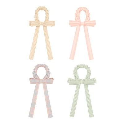 Stripes Bow Scrunchies (4)