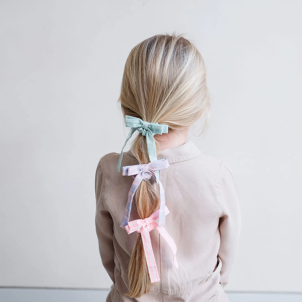 Stripes Bow Scrunchies (4)
