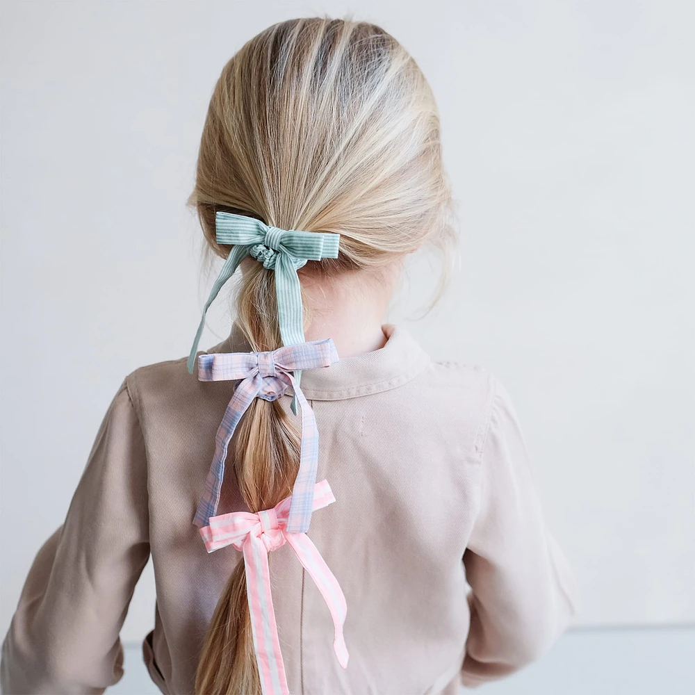 Stripes Bow Scrunchies (4)