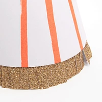 Chapeaux de Fêtes (8) Rayés Pompons