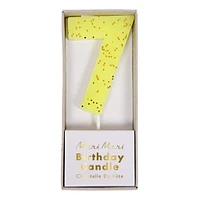 Bougie Numéro 7 Couleur Jaune