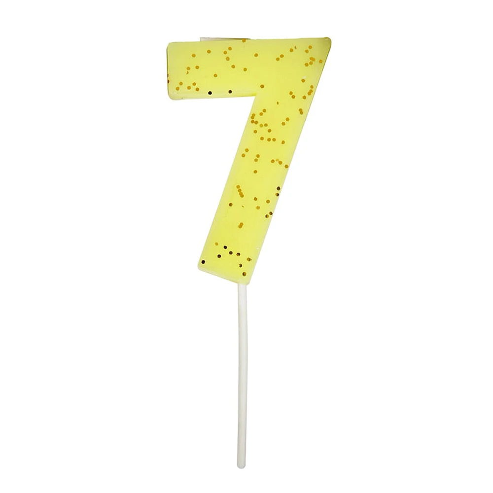 Bougie Numéro 7 Couleur Jaune