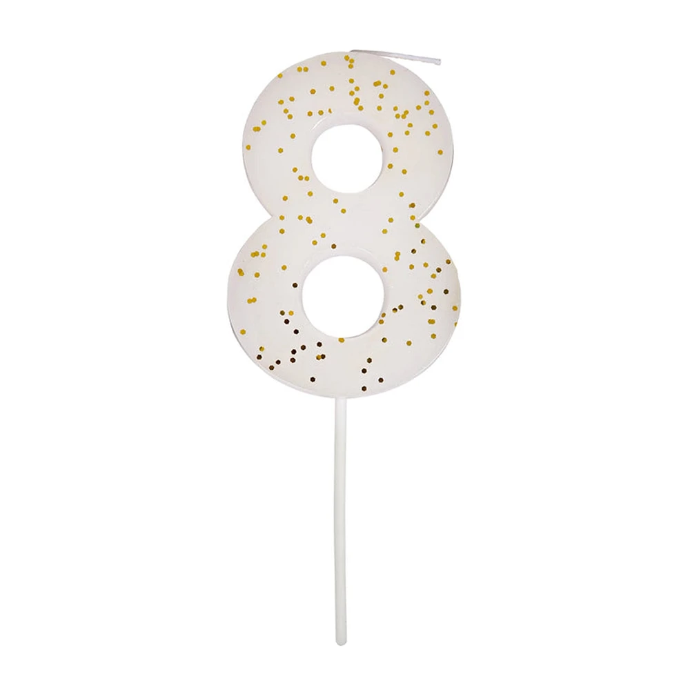 Bougie Numéro 8 Couleur Blanche