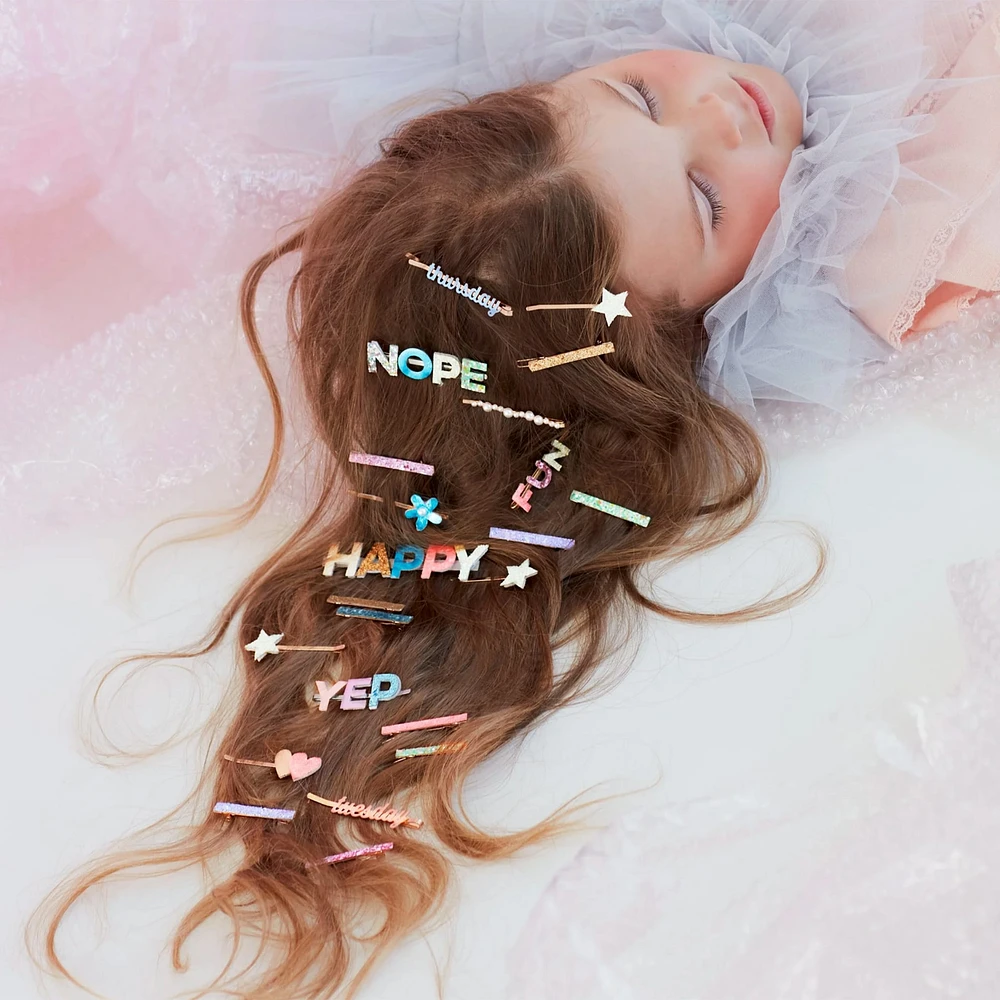 Pinces à Cheveux Arc-En-Ciel à Paillettes