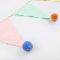 Guirlande À Fanions Et Pompons Pastel