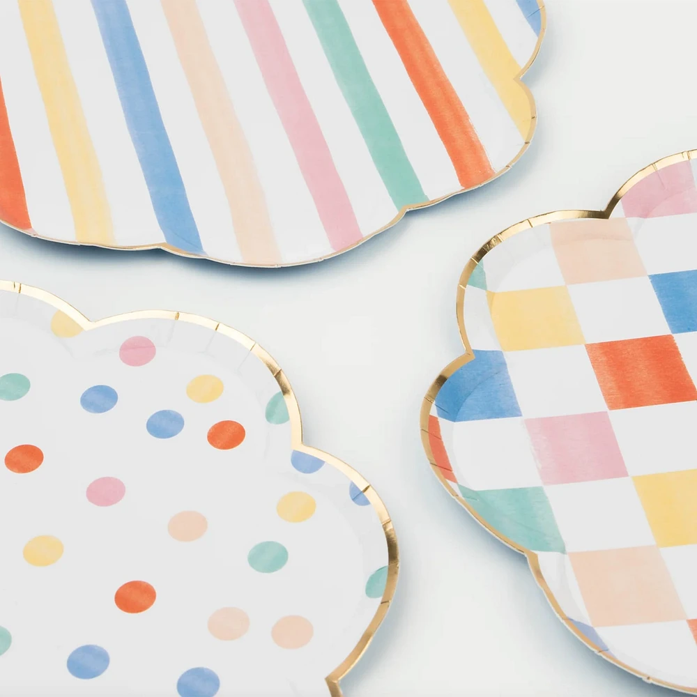 Colorful Pattern Dinner Plates (8)