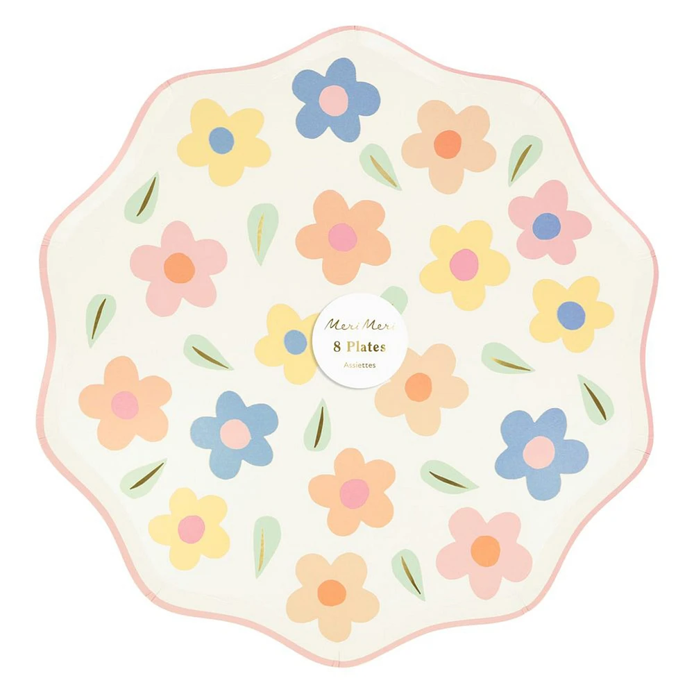 Happy Flowers Dinner Plates (8)