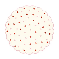 Assiettes à Dessert (8) - Motif Cœurs