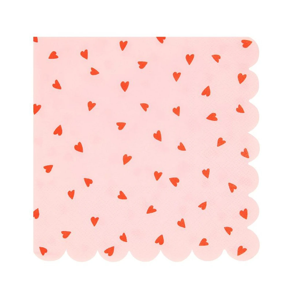Serviettes en Papier (16) - Coeurs