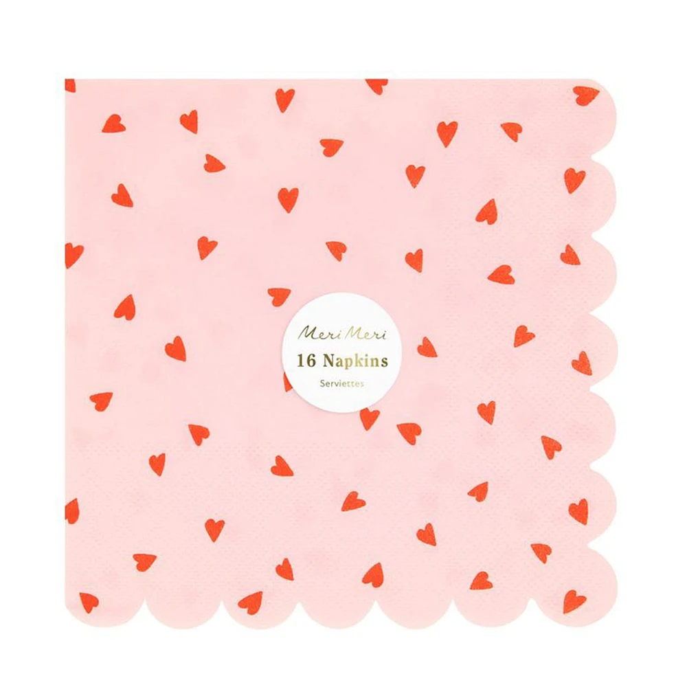 Serviettes en Papier (16) - Coeurs
