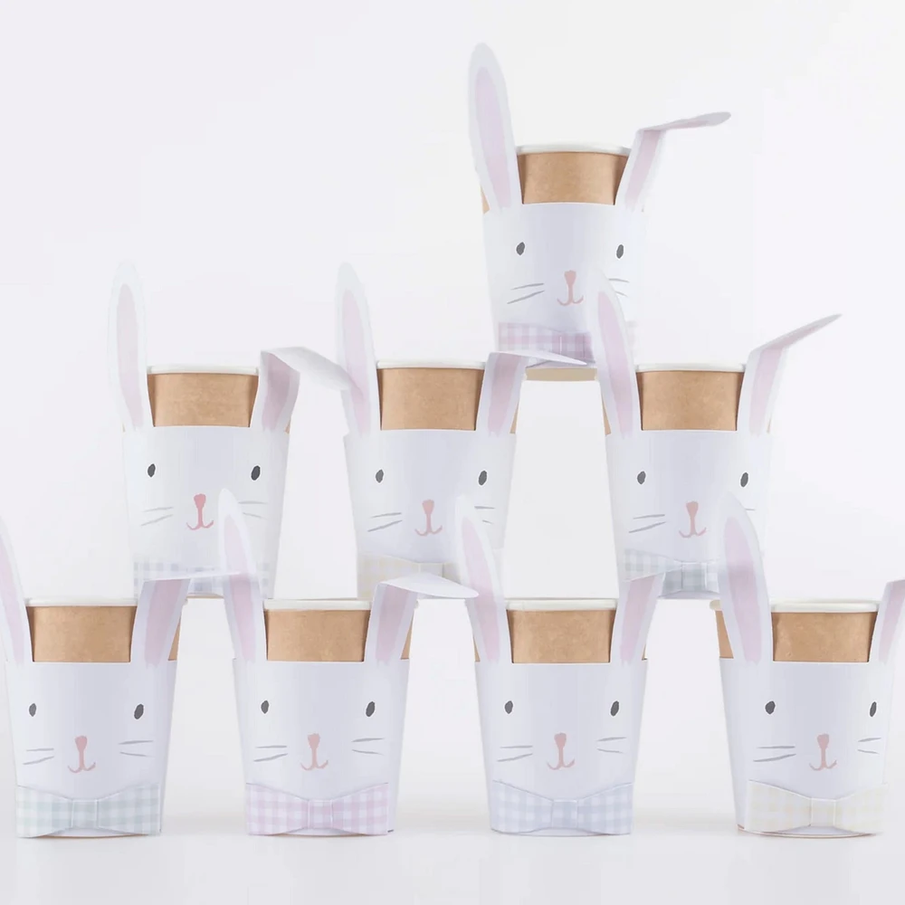 Verres en Carton (8) - Lapins