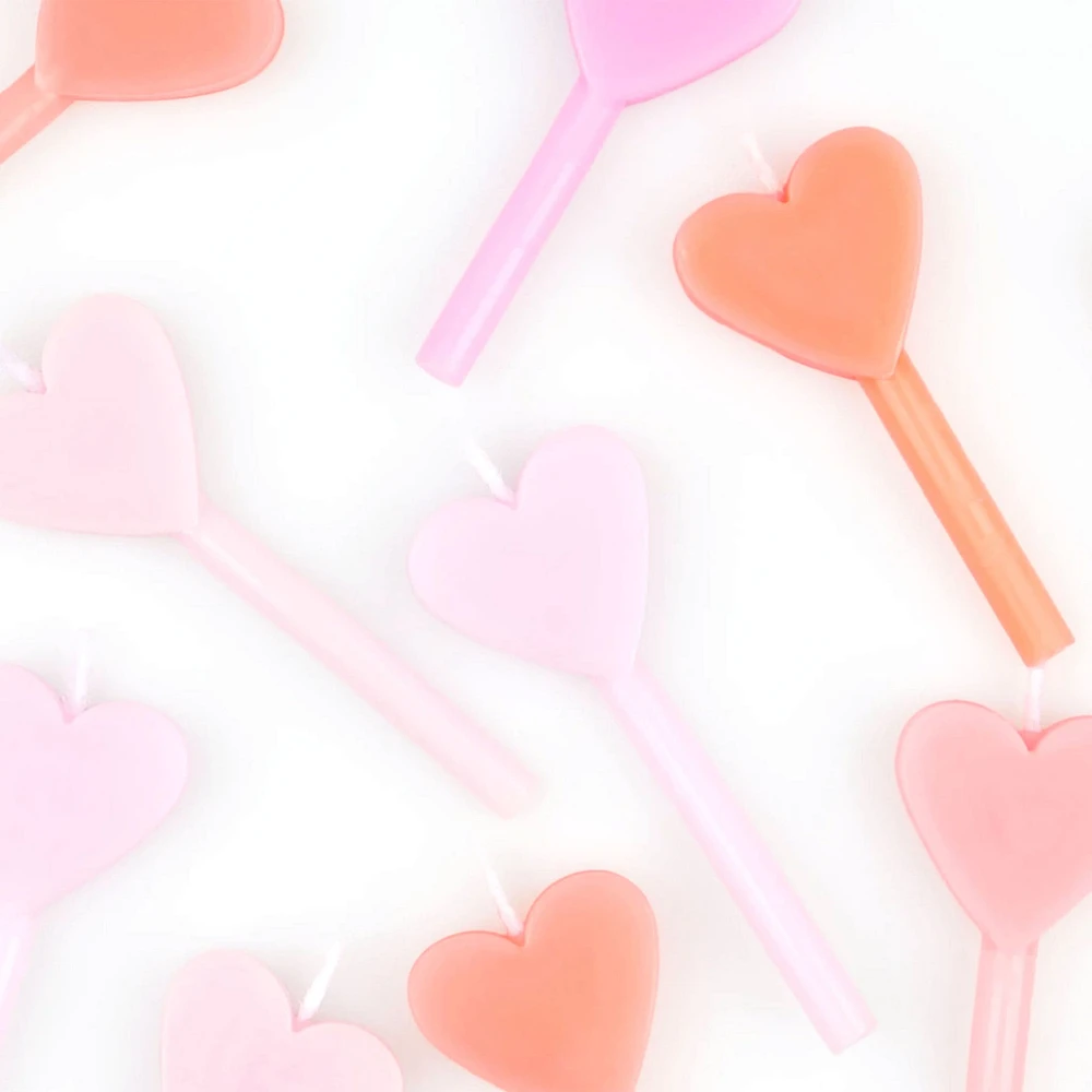 Pink Heart Candles