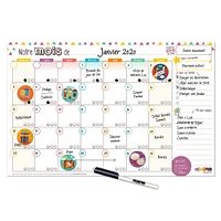Calendrier Mensuel Familial Horizontal