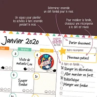 Calendrier Mensuel Familial Horizontal
