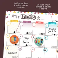 Calendrier Mensuel Familial Horizontal