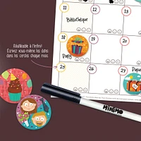 Calendrier Mensuel Familial Horizontal