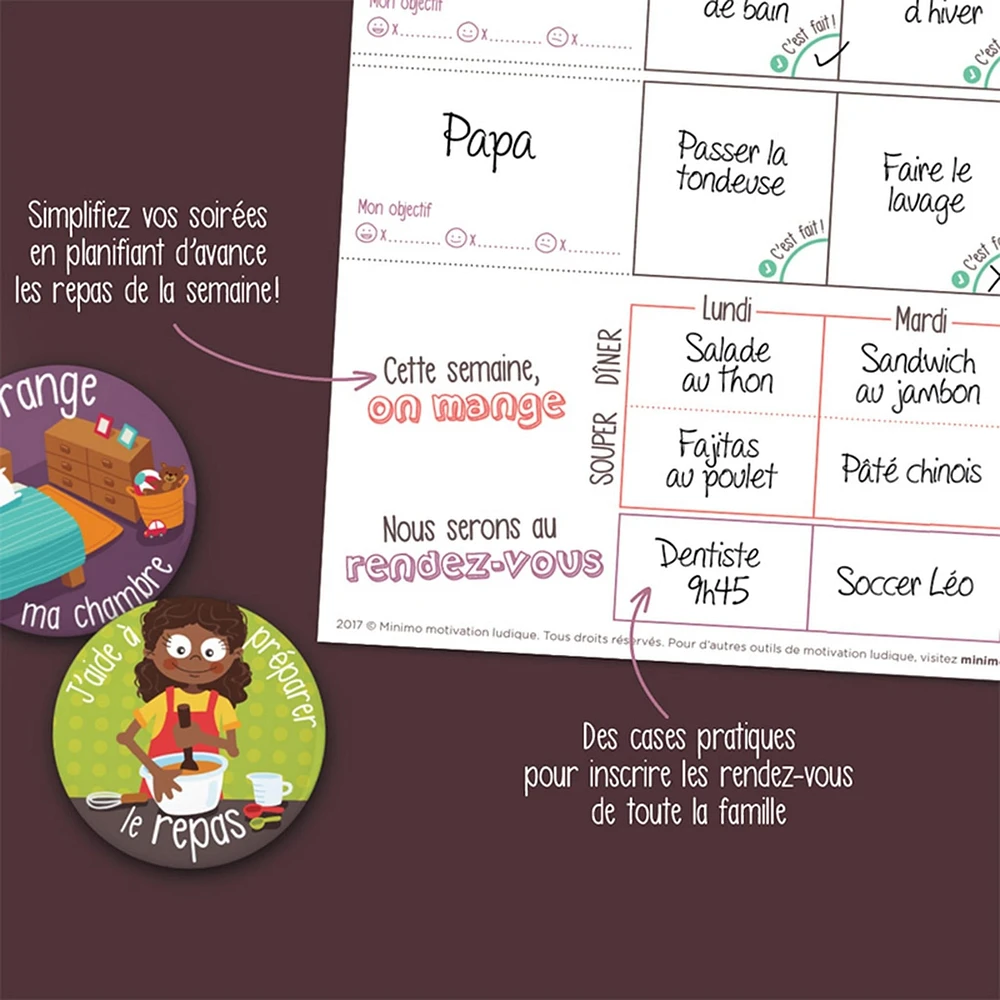 Calendrier - Organisateur Familial Horizontal
