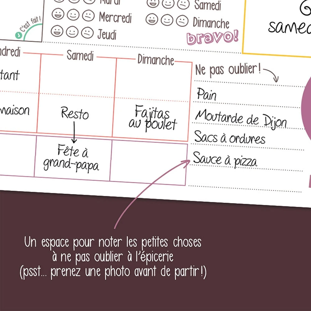 Calendrier - Organisateur Familial Horizontal